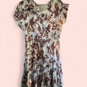 Passport white Midi Dress with floral design  size large